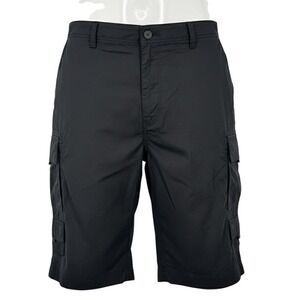 Roundtree & Yorke Mens Black Utility Cargo Classic Fit Ripstop Shorts Size 50